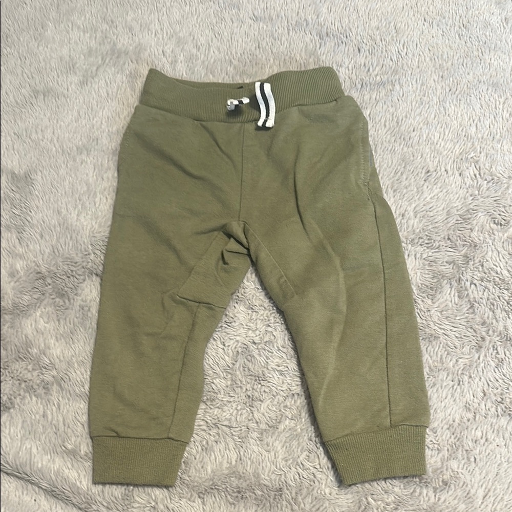 Olive Green Kids Jogger Pants